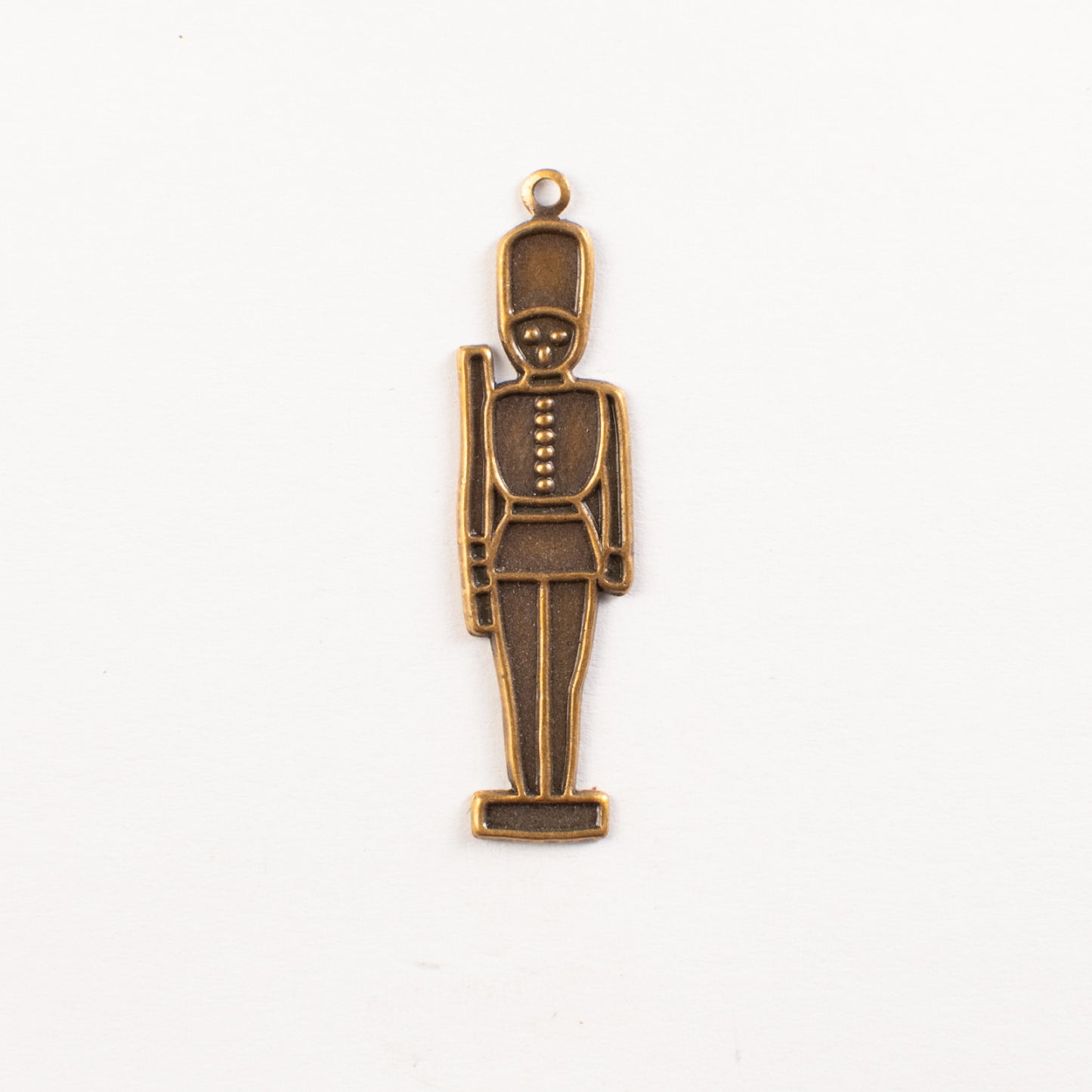 39mm Nutcracker Soldier-Christmas Charm, Antique Gold, Classic Silver, pk/6