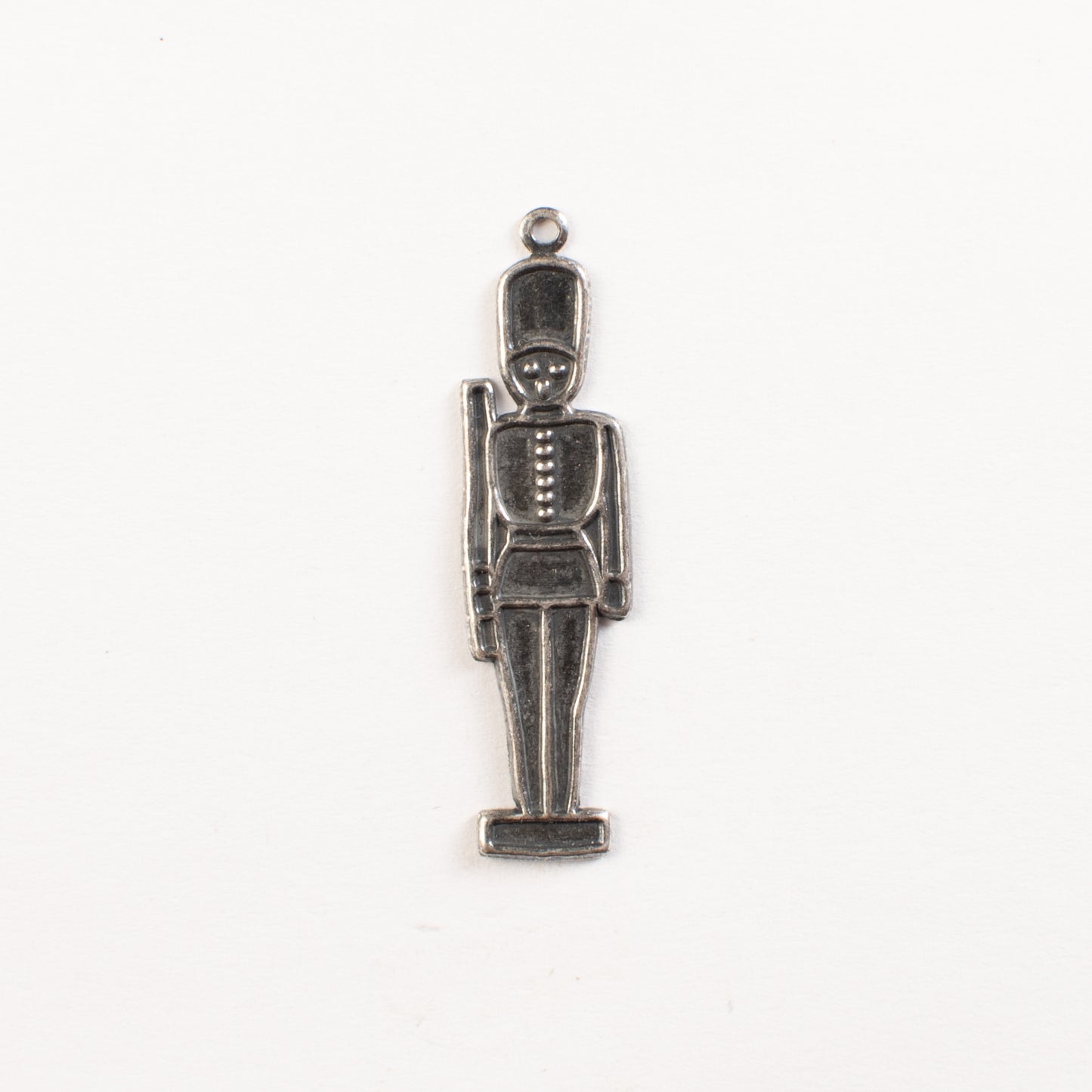 39mm Nutcracker Soldier-Christmas Charm, Antique Gold, Classic Silver, pk/6