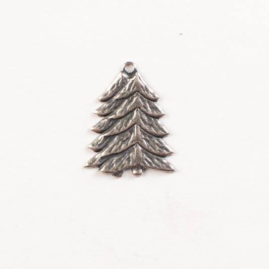 21mm Tree Charm, Classic Silver, Pack of 6