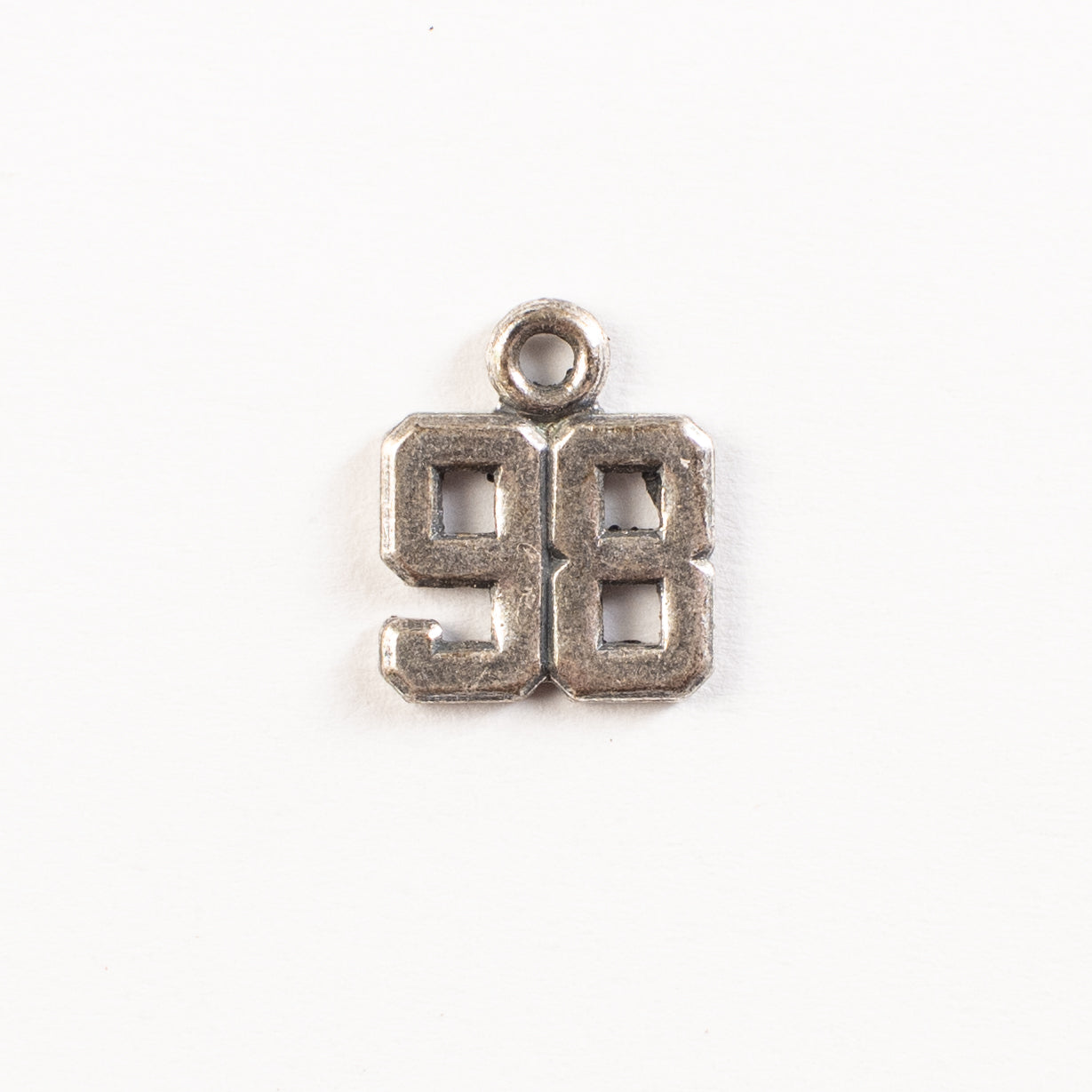 11mm 98 Charm, Antique Gold, Classic Silver, pack of 6