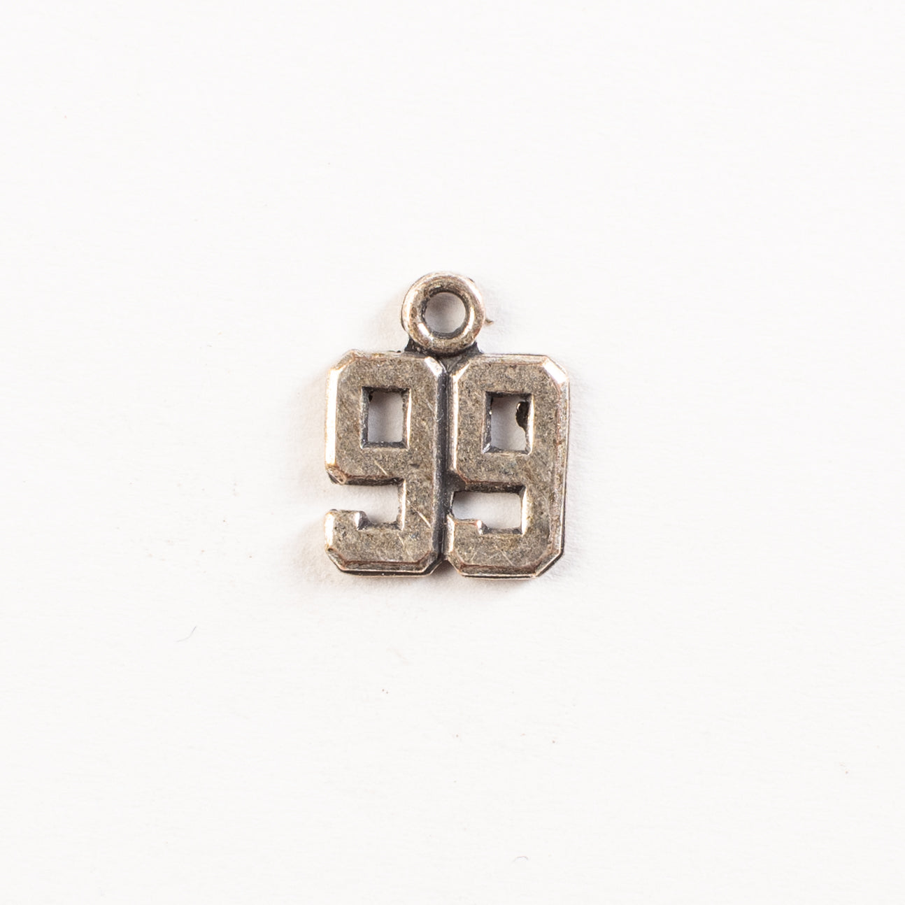 11mm 99 Charm, Antique Gold, Classic Silver, pack of 6.