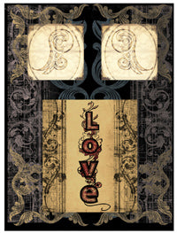 H3 Art Papers, 3"x4" Sheets, Twilight Dark Love Pendant Paper Pack, 24 sheets