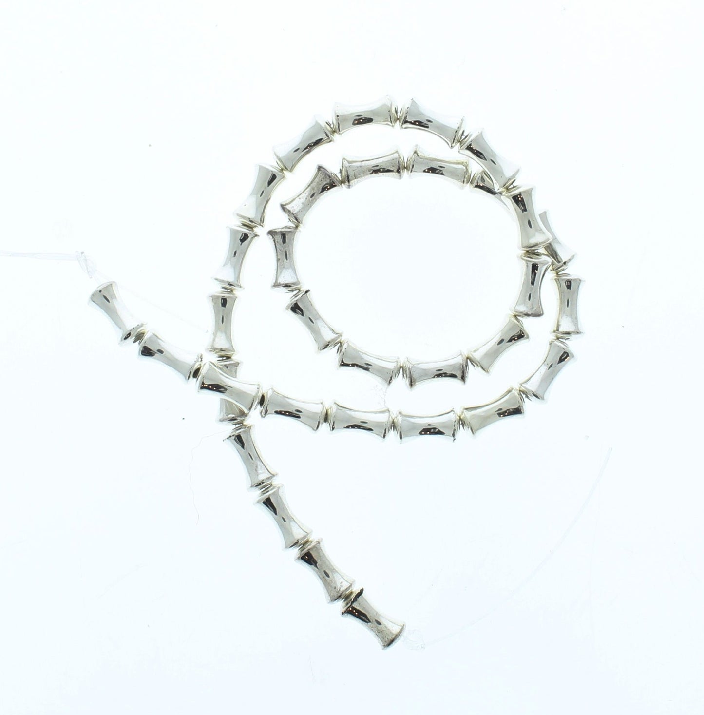 9mm x 4mm Silver Spacer Tube Beads, Pack of 33