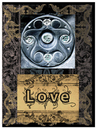 H3 Art Papers, 3"x4" Sheets, Twilight Dark Love Pendant Paper Pack, 24 sheets