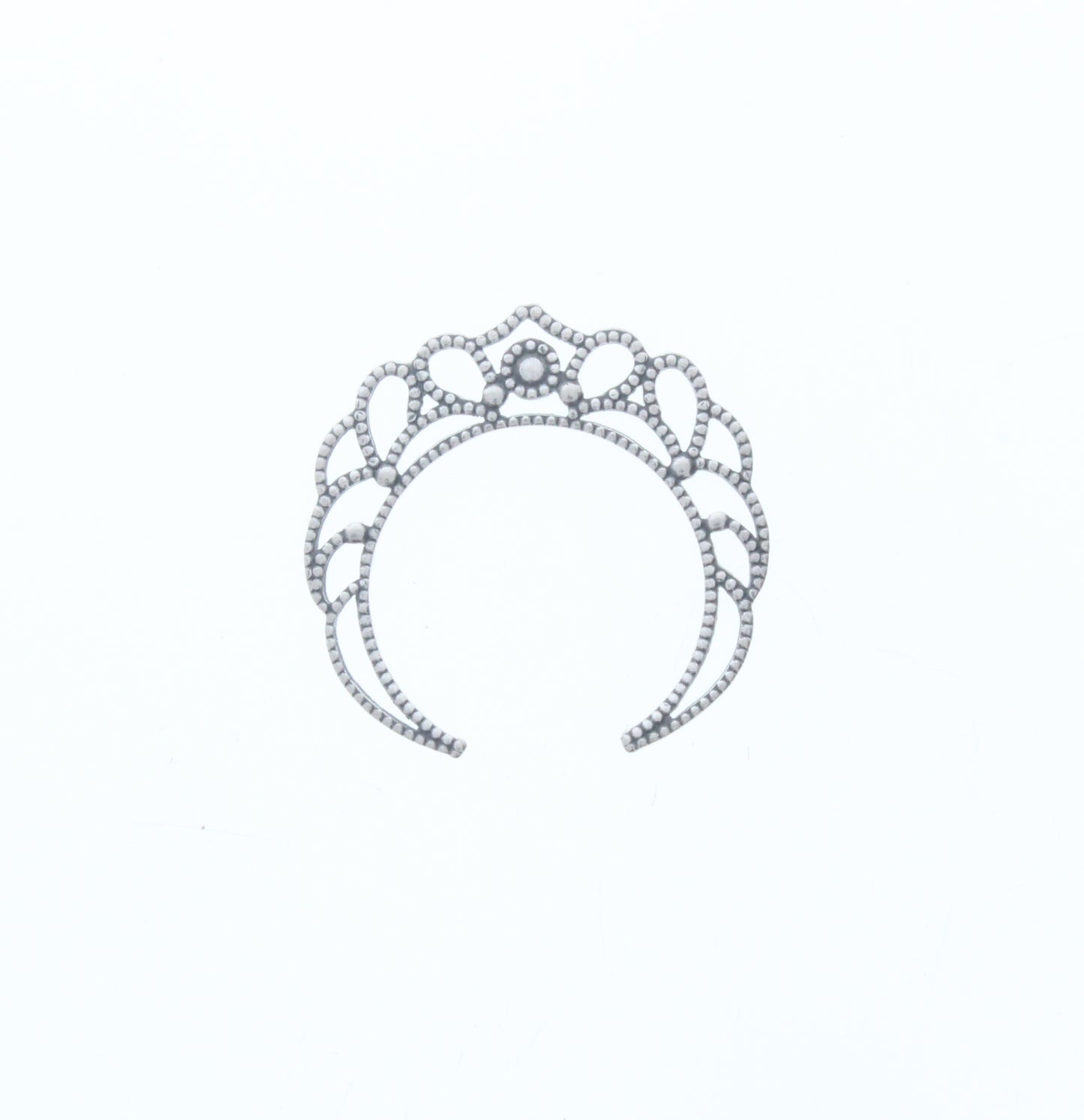 Classic Silver Filigree Hoop Charm, Pk/6