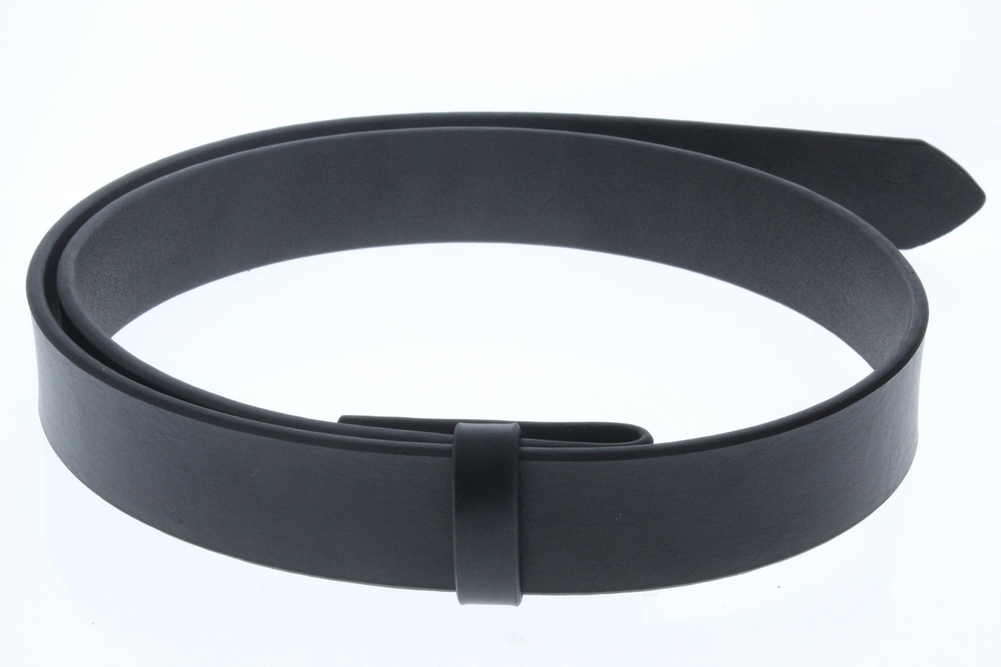 Black Leather Snap Belt Strap, ea