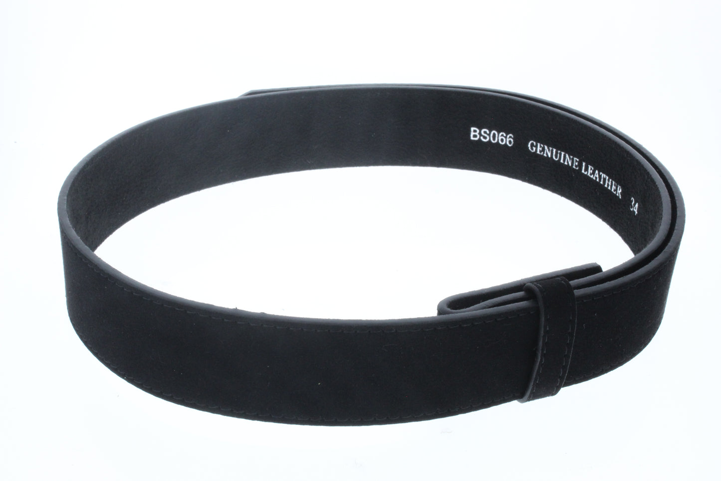 Black Suede Snap Belt Strap, ea