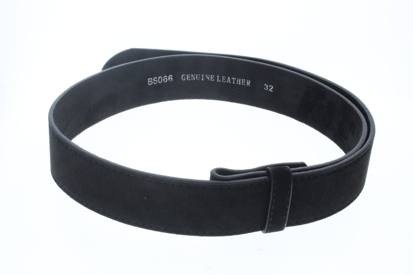 Black Suede Snap Belt Strap, ea