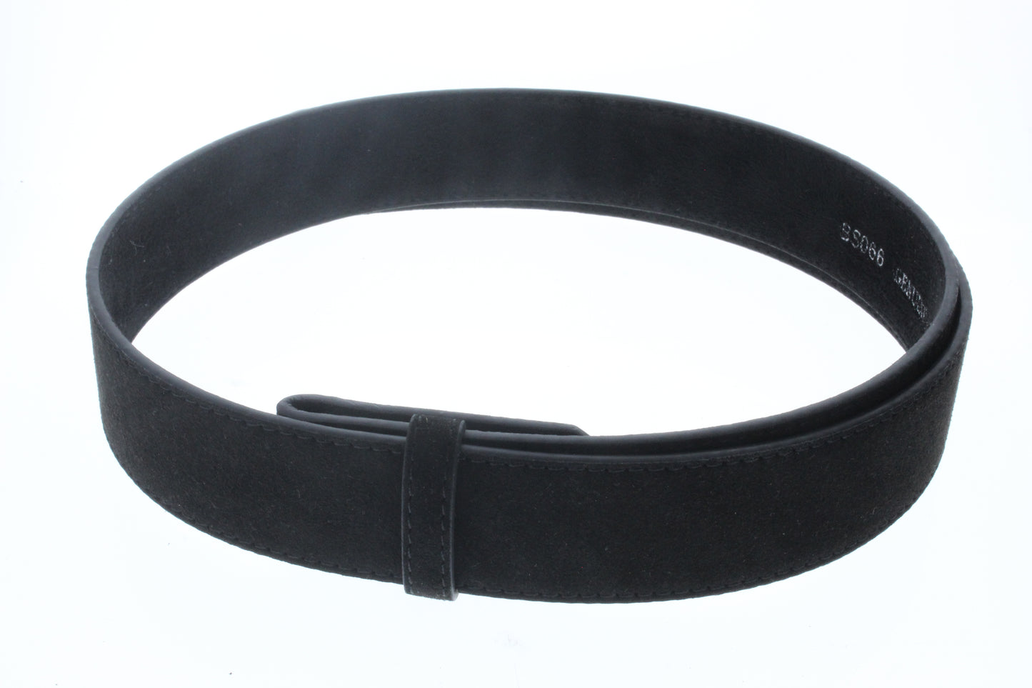 Black Suede Snap Belt Strap, ea