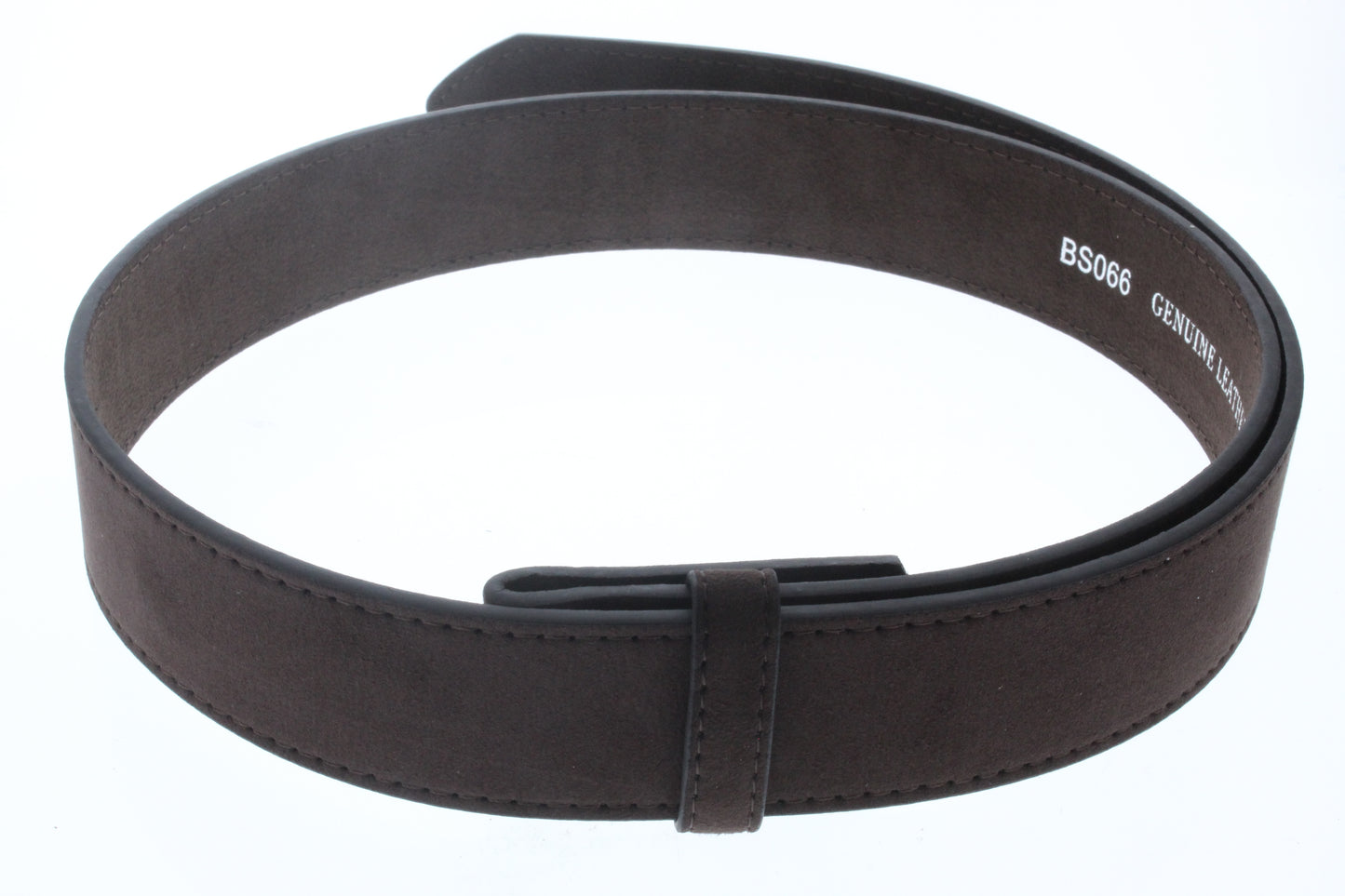 Chocolate Brown Suede Snap Belt Strap, ea