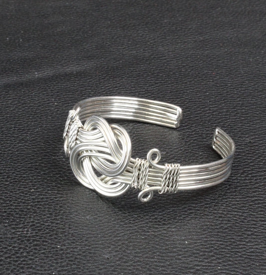 Bracelet Cuff Wire Formed Cuff, Antique Silver, ea
