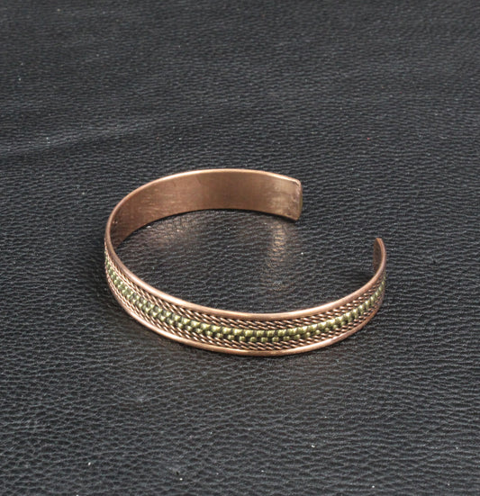 Copper and Brass Bracelet Cuff, ea