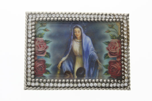 "Mother Mary" Rectangle Buckle, ea