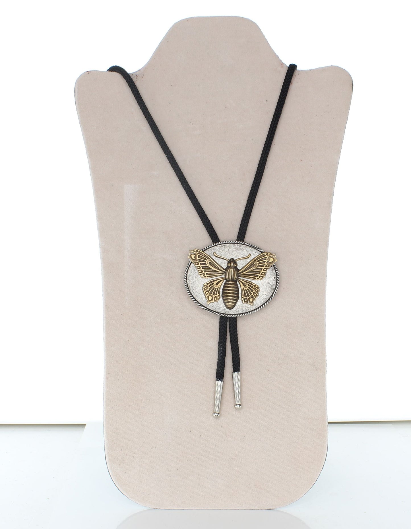 51mm x 58mm Butterfly Oval Concho Bolo Tie, made in USA, each