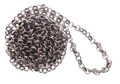 Rolo Chain, 10mm heavy links, gunmetal black, silver, gold, rustic brown, antique copper 10 foot spool, each