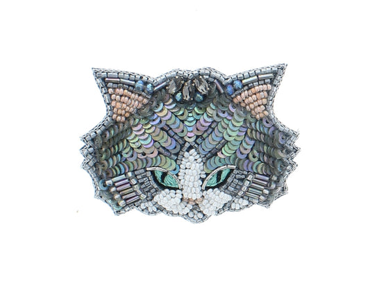 38mm x 56mm Cat Head Embroidery Pin