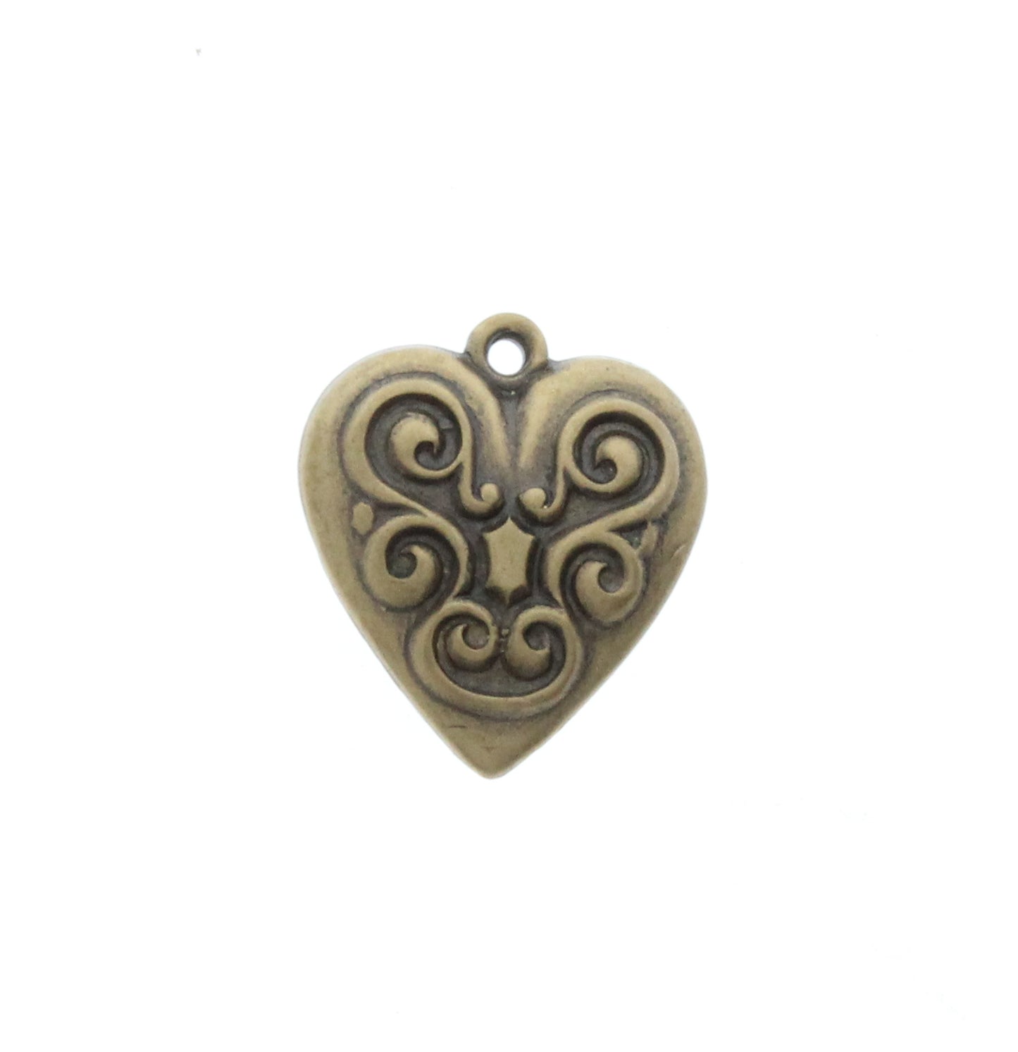 Small Metal Heart Charm, PK/6