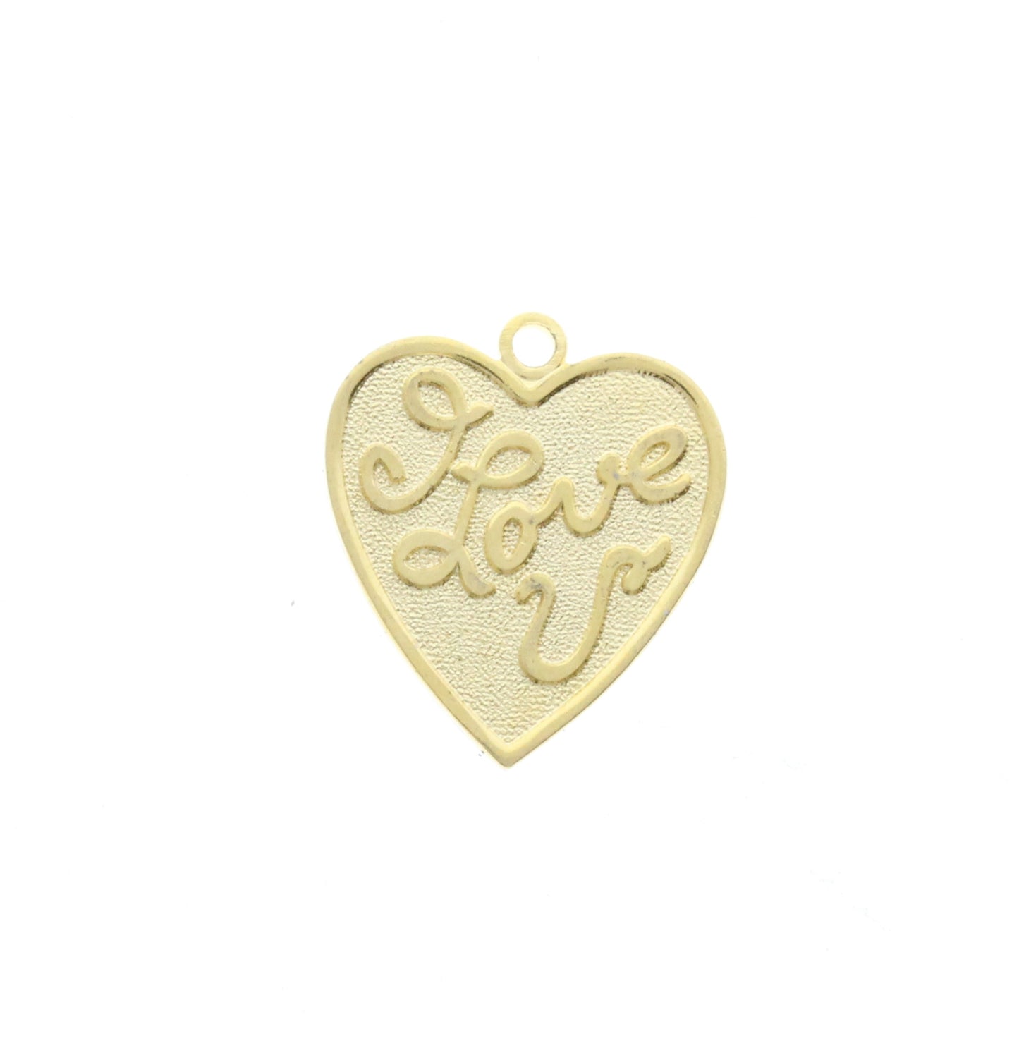 "I Love U" Heart Charm, Pk/6