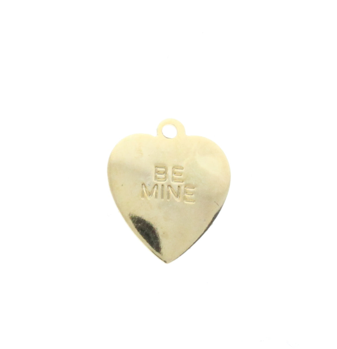 "Be Mine" Heart Charms, metal, Pk/6