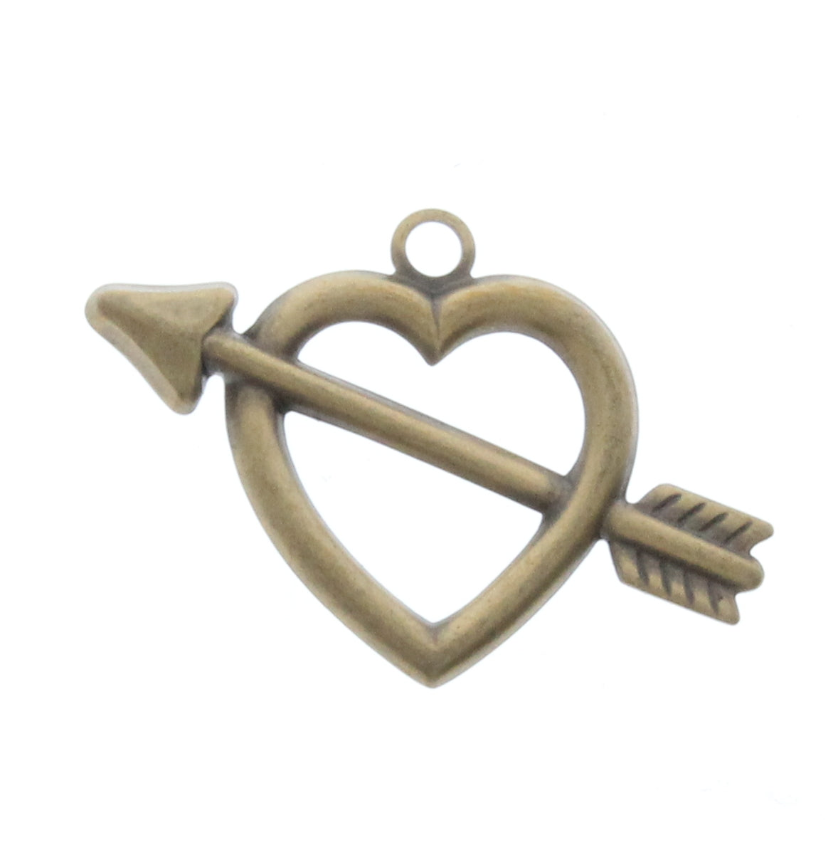 Heart with Arrow Charm, pack of 6