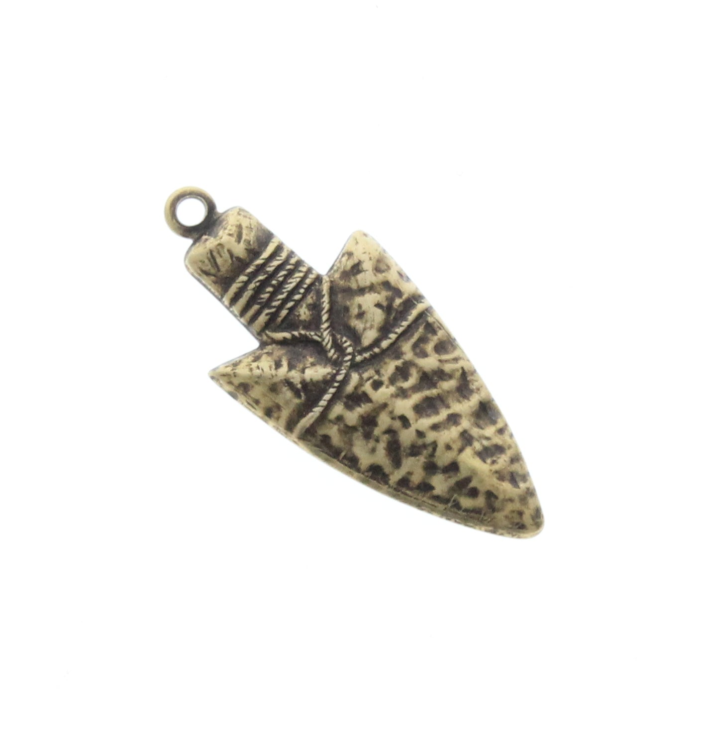 Antique Brass Arrowhead charm, Package of 6 each