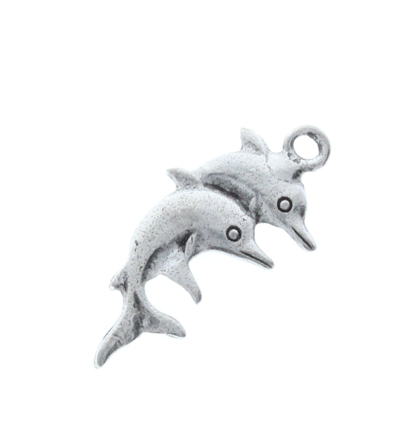 Dolphins Pair Charm with Ring, pk/6
