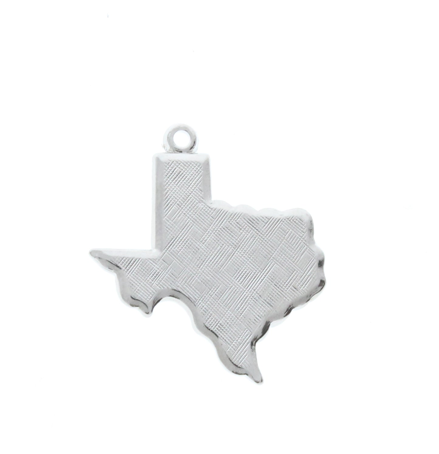 Nickel Finish Texas State Charms, Pack of 6
