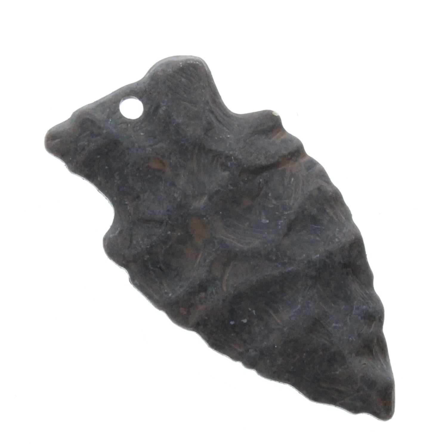 Stamped Detail Indian Arrowhead w/Hole in Top, 6ea