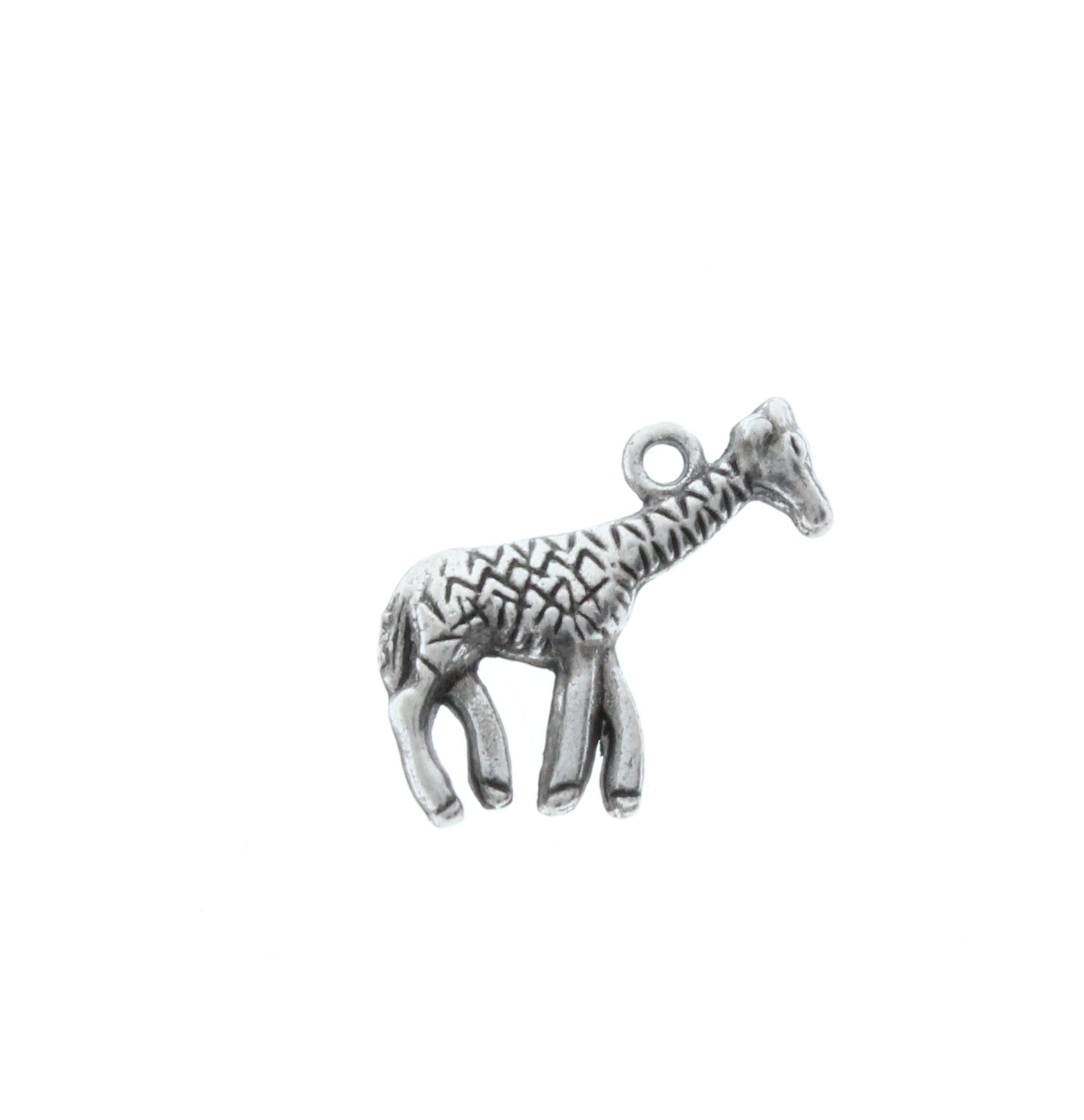 Classic Silver Giraffe Charm, Pk/6