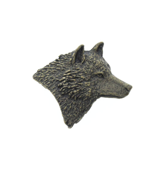 Wolf Fox Charm, Antique Brass Finish, each
