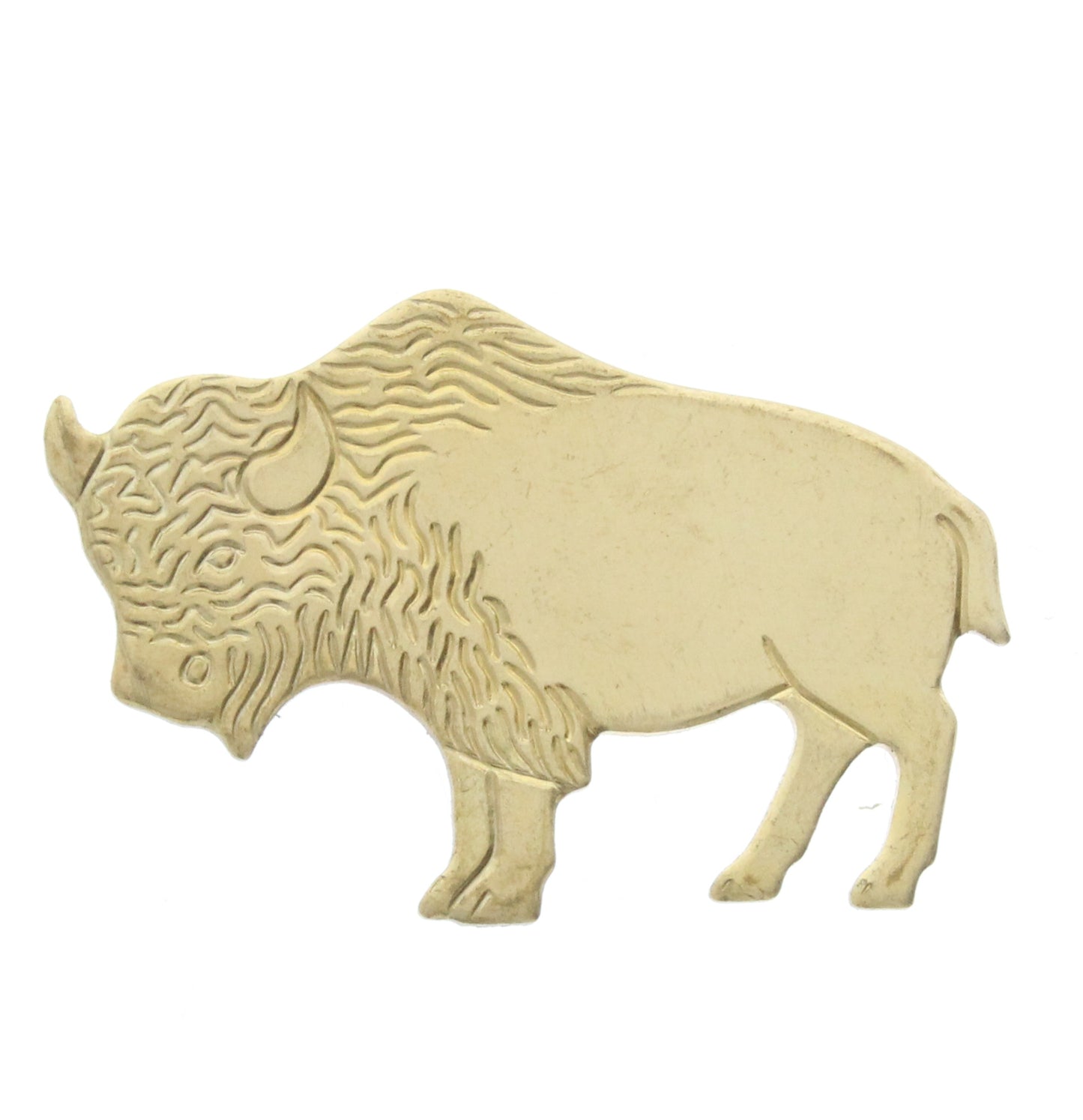 Buffalo Bison Charm, Brass Gold, Pk/6