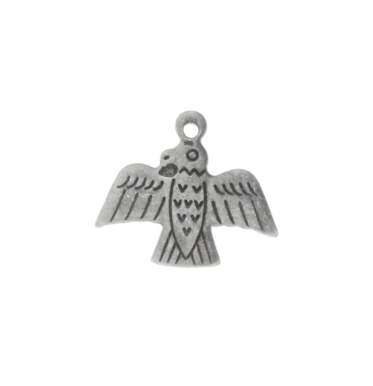 Vintage Silver Phoenix Charm, Pk/8