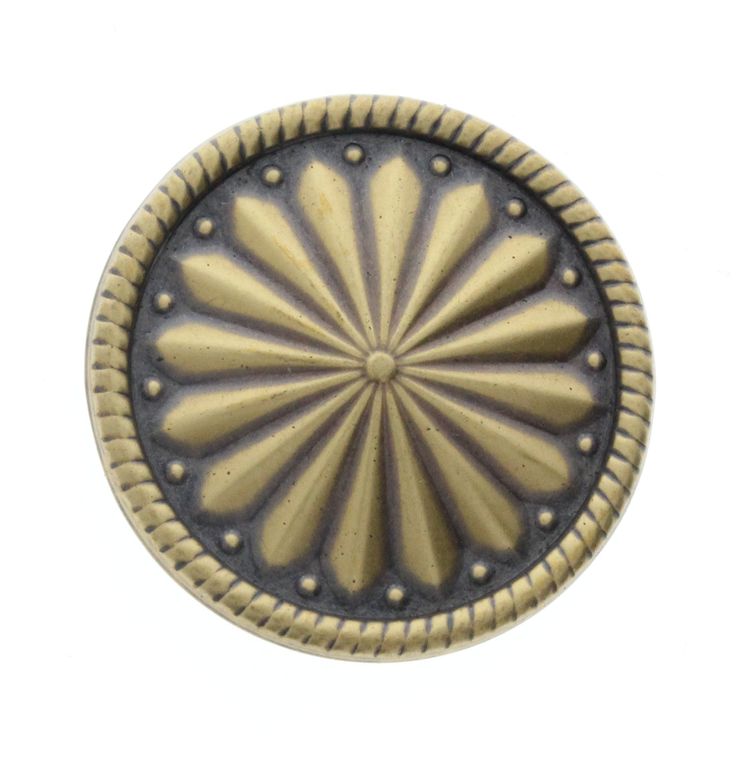 Vintage Brass Round Concho Charm, Pk/6