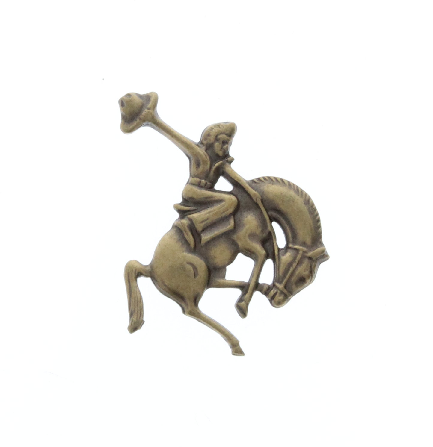 Antique Brass Bronc Buster/Rodeo Cowboy, Pk/6