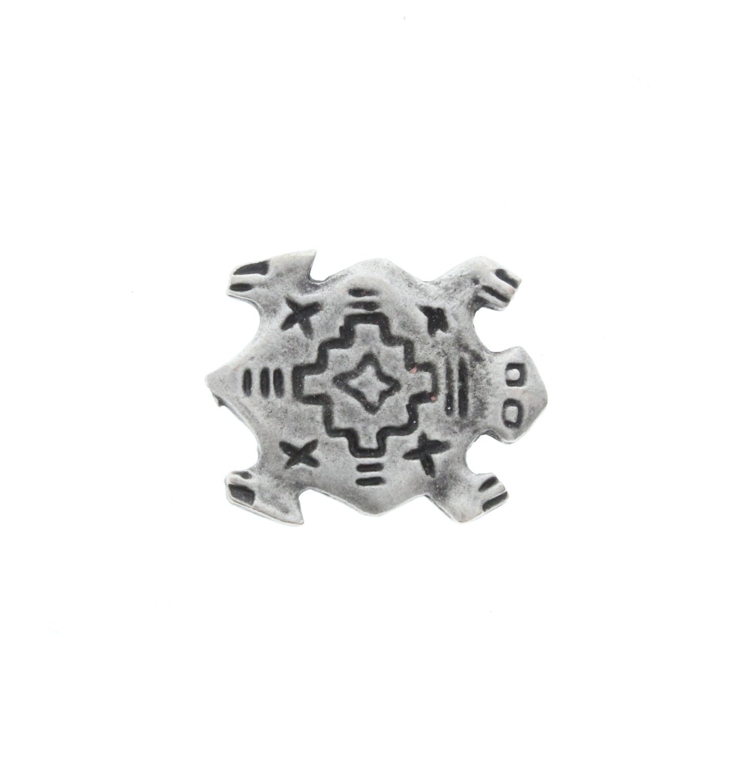 Antique Silver Southwest Turtle Charm, Pk/4