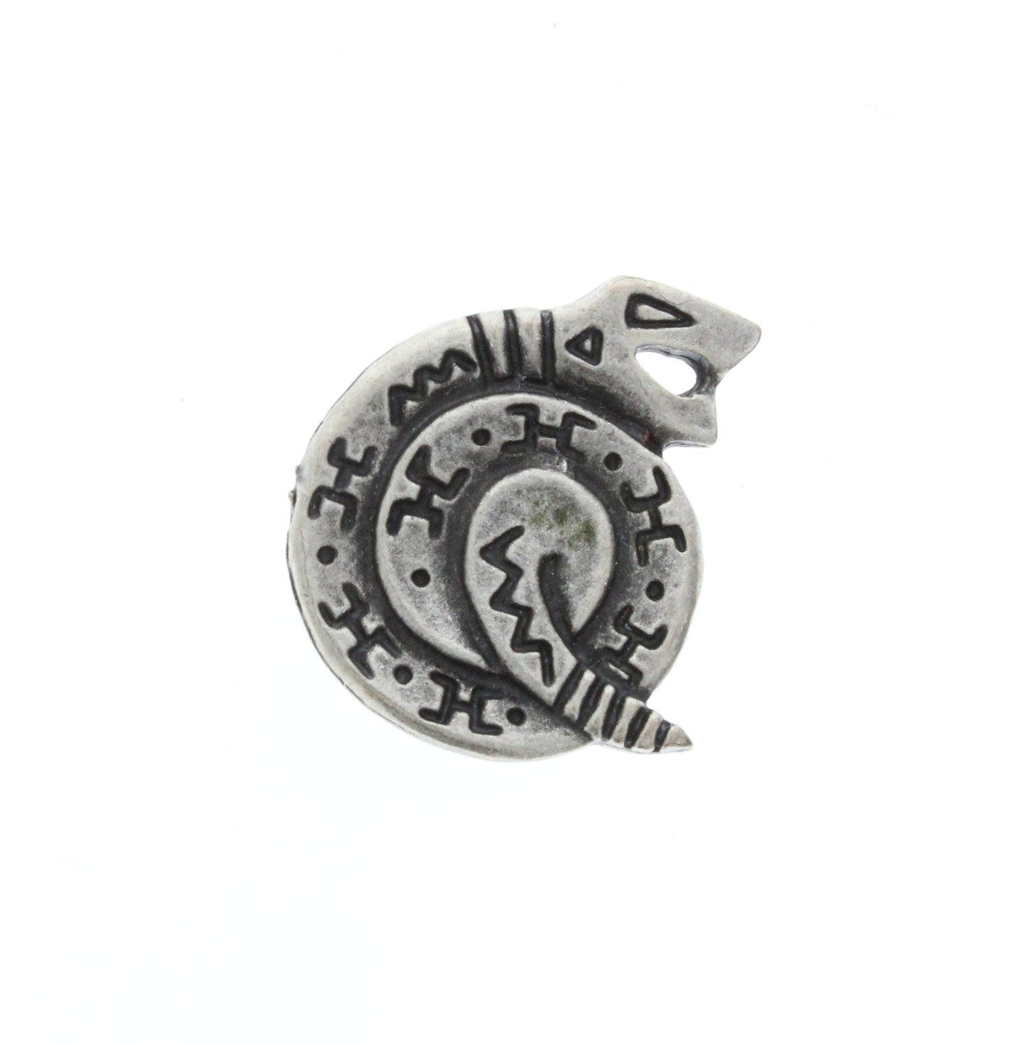 Antique Silver Southwest Rattle Snake Charm, Pk/4