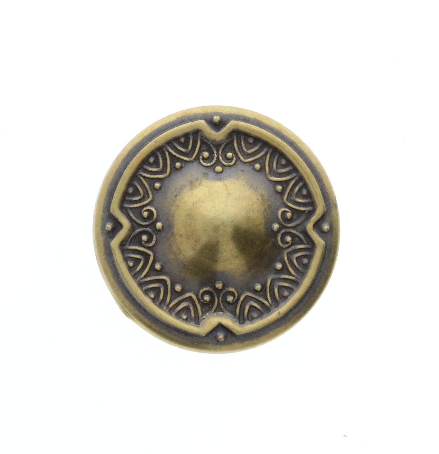 Antique Silver Sombrero Shaped Charm (Raised Center), Pk/6