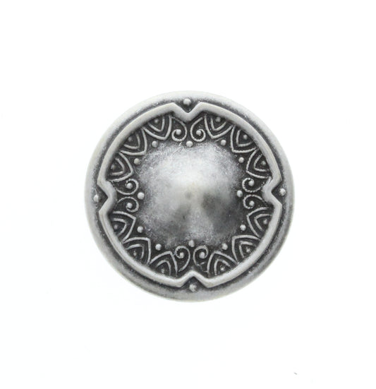 Antique Silver Sombrero Shaped Charm (Raised Center), Pk/6