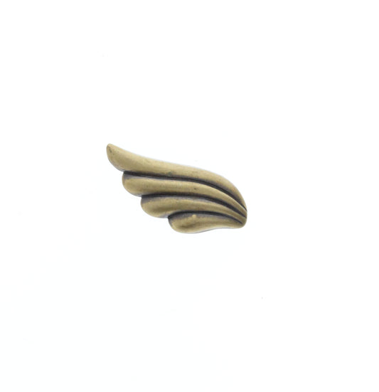Antique Gold Left-Facing Angel Wing Charm, Pk/6