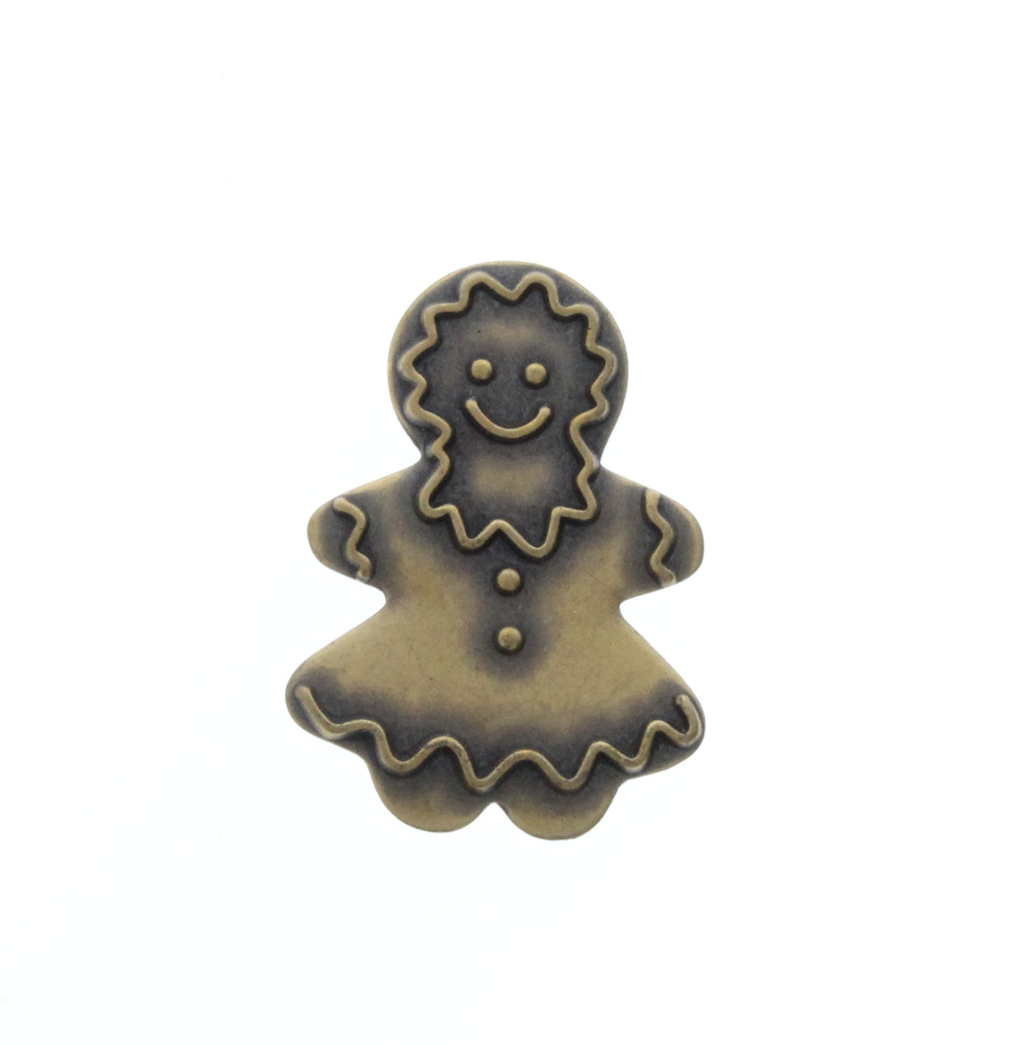 Small Christmas Gingerbread Girl Charm, Pk/6