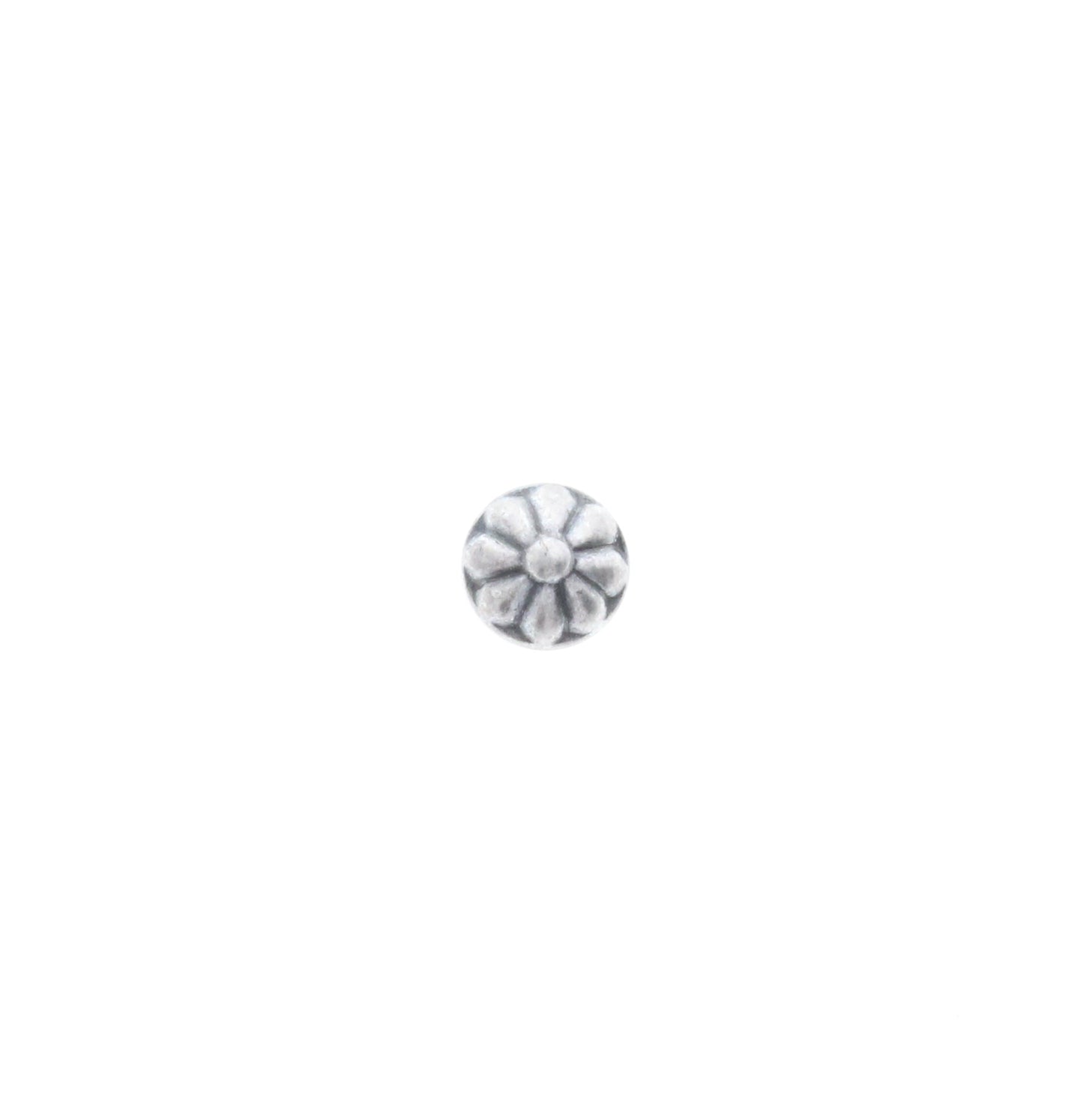 Classic Silver Small Dome Charm, Pk/6