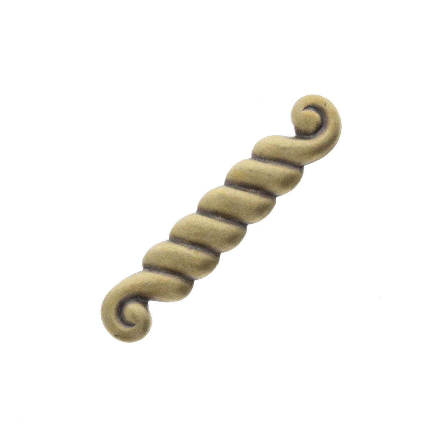 Antique Brass Twisted Bar Charm, Pk/6