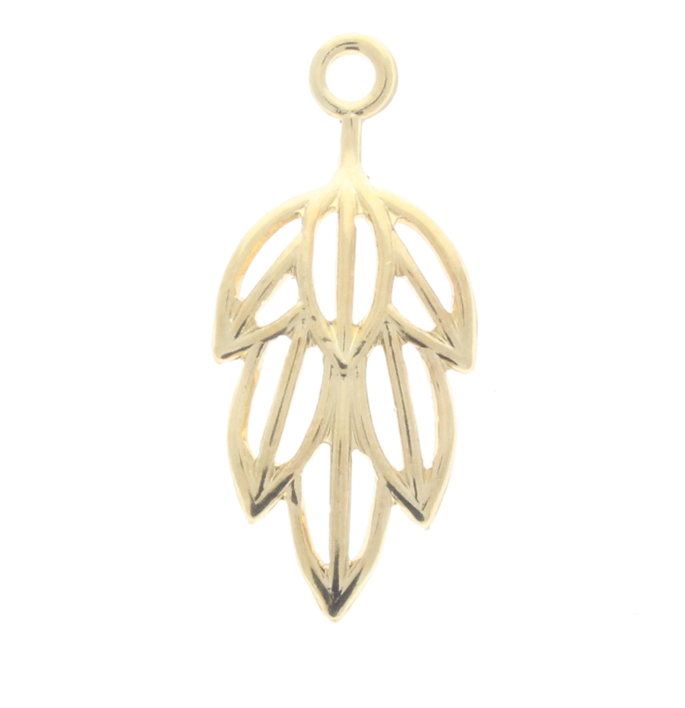 Filigree Leaves Charm, Pk/6
