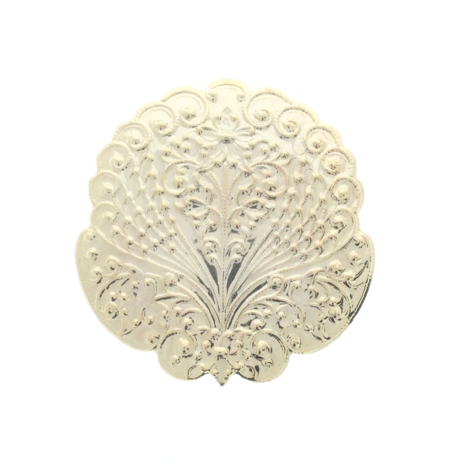 Floral Crest Medallion Charm, Pk/6