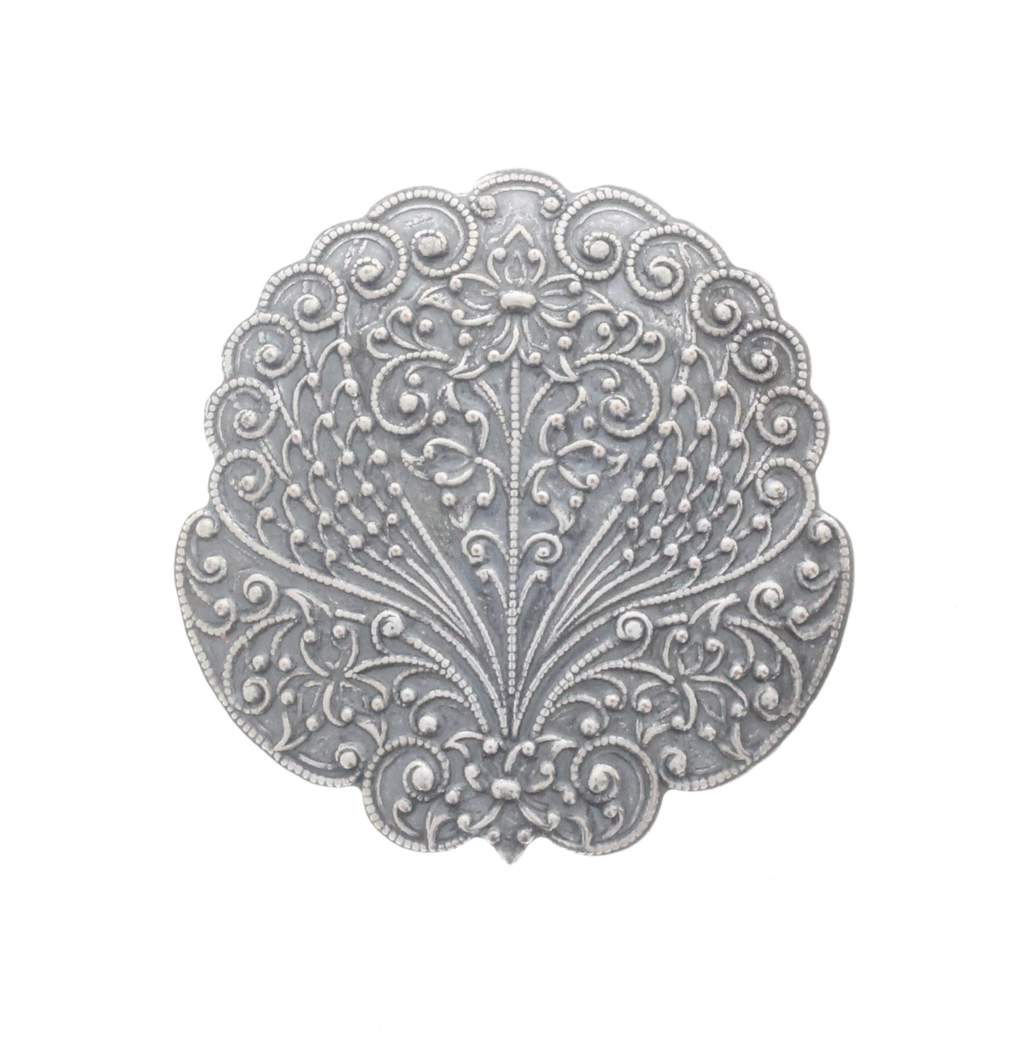 Floral Crest Medallion Charm, Pk/6