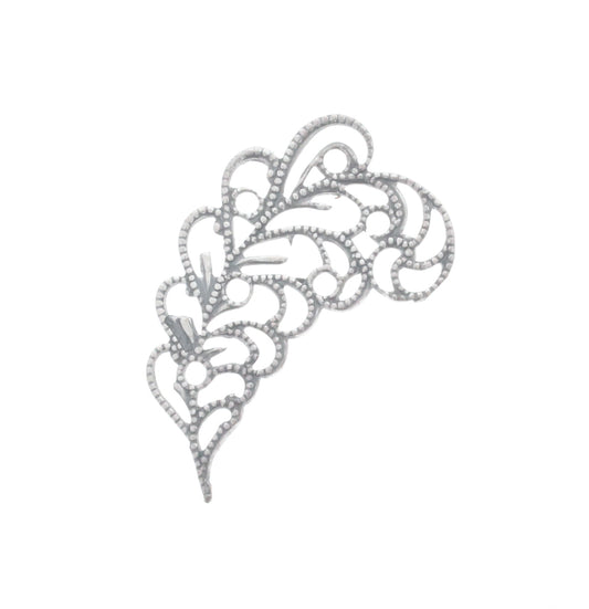 Classic Silver Right-Facing Filigree Angel Wing, Pk/6