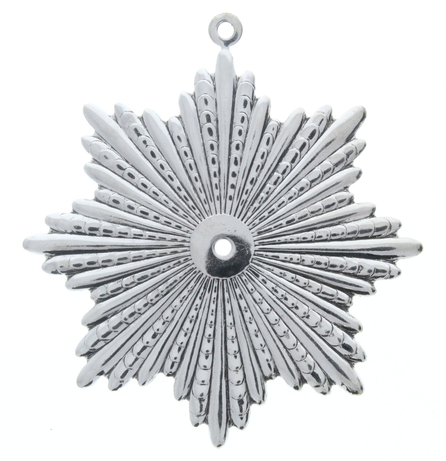 Antiqued Nickel Sunburst Pendant/Medallion, Pk/2