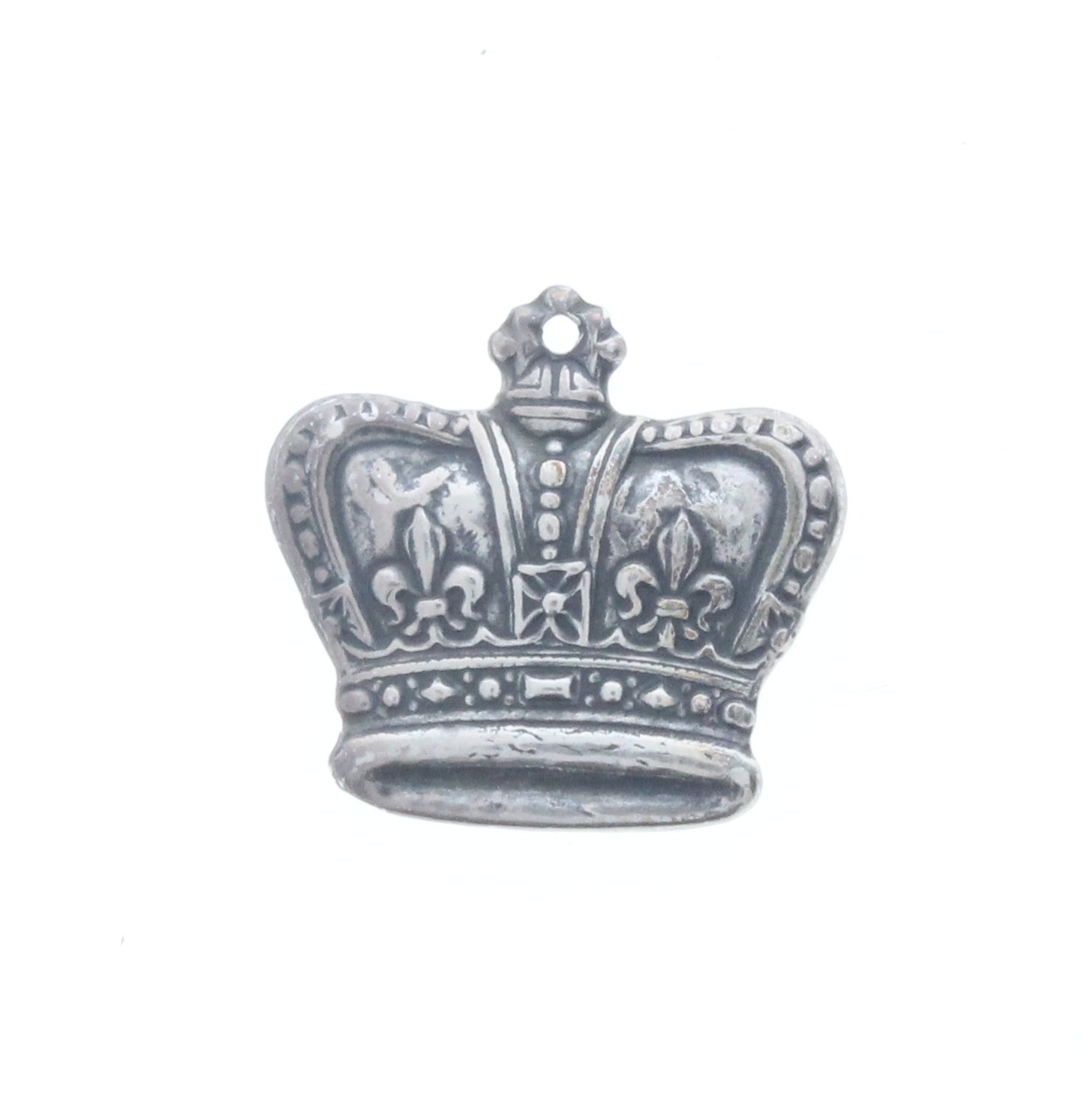 Nickel Finish Crown Charm, Pk/6