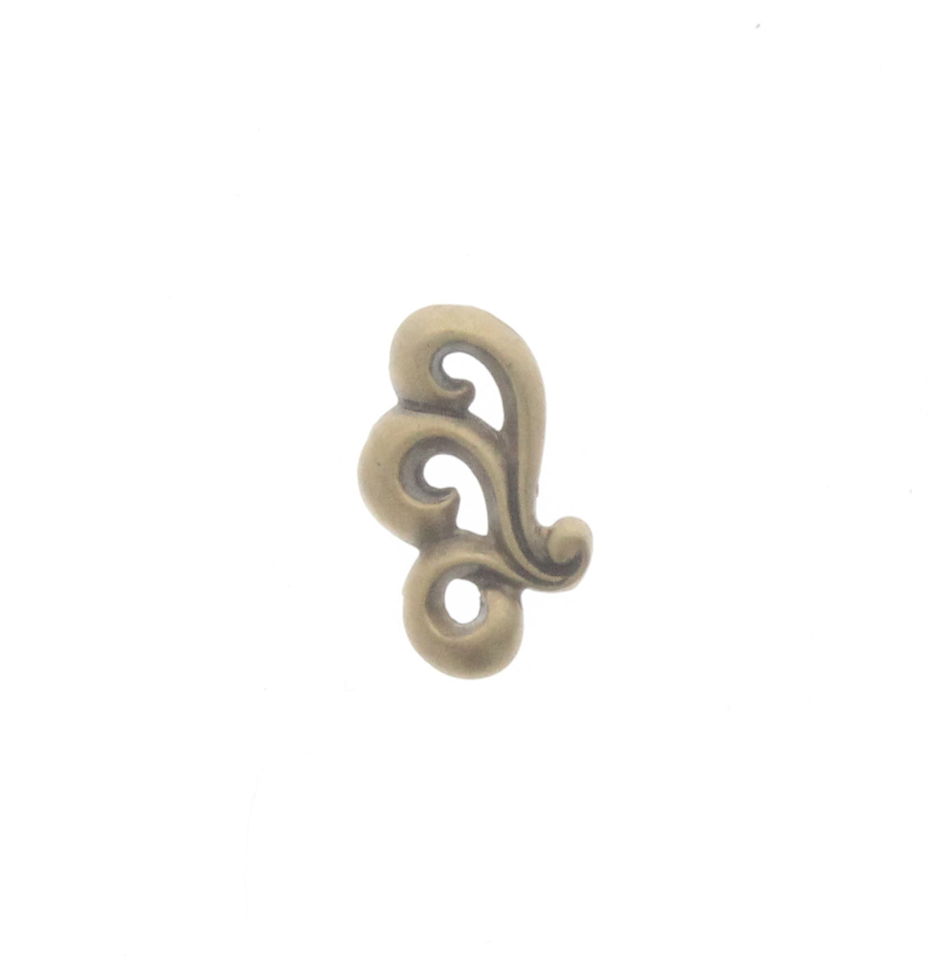 Classic Silver Swirling Waves Charm, Pk/6