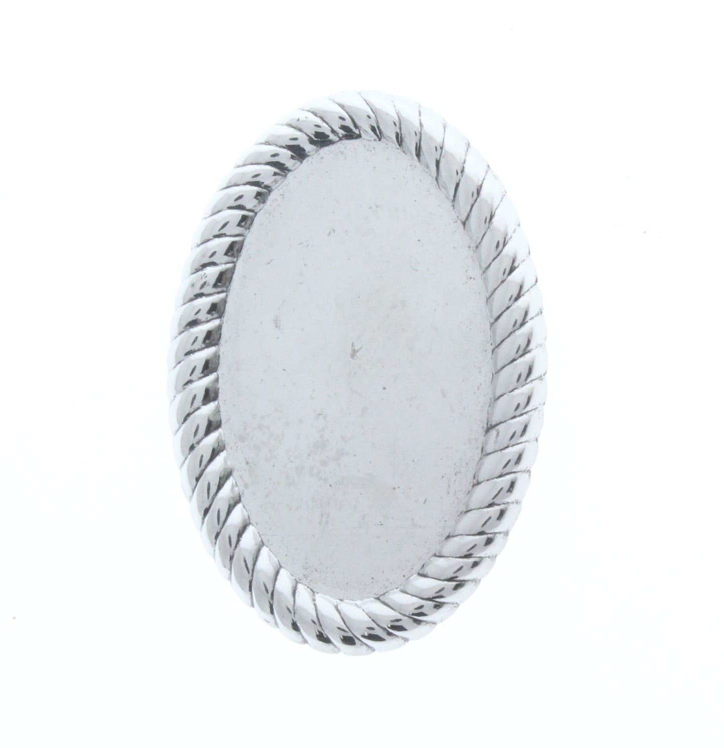 Large Oval Charm w/Bezel Setting, Pk/6